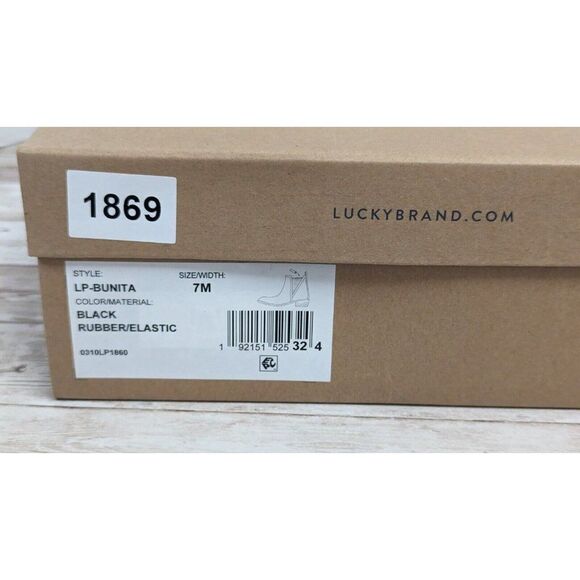 Lucky Brand Bunita Womens Size 7M Black Side Zip Round Toe Block Heel Rain Boots - Picture 11 of 11